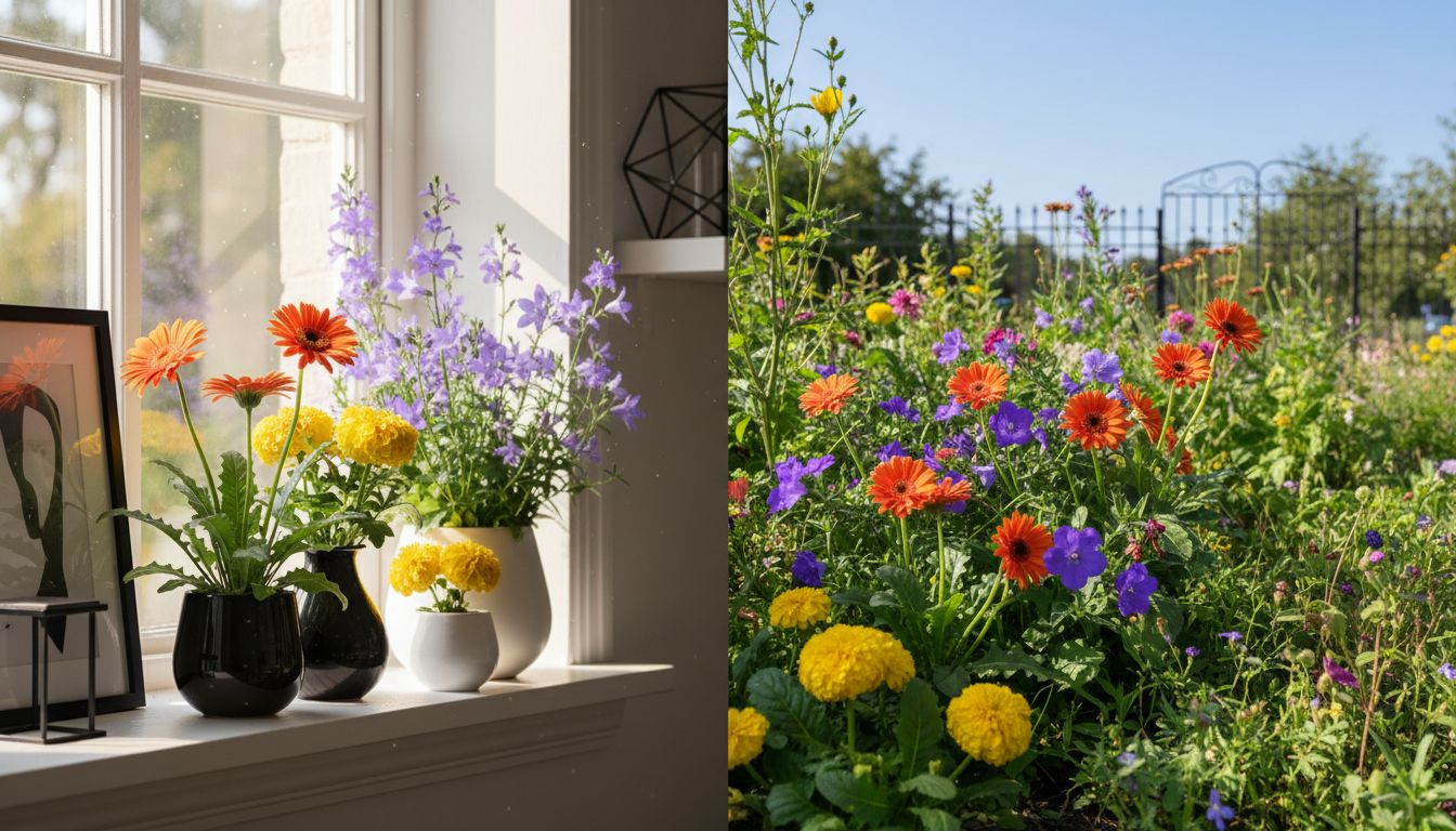 indoor vs outdoor flower hero header image