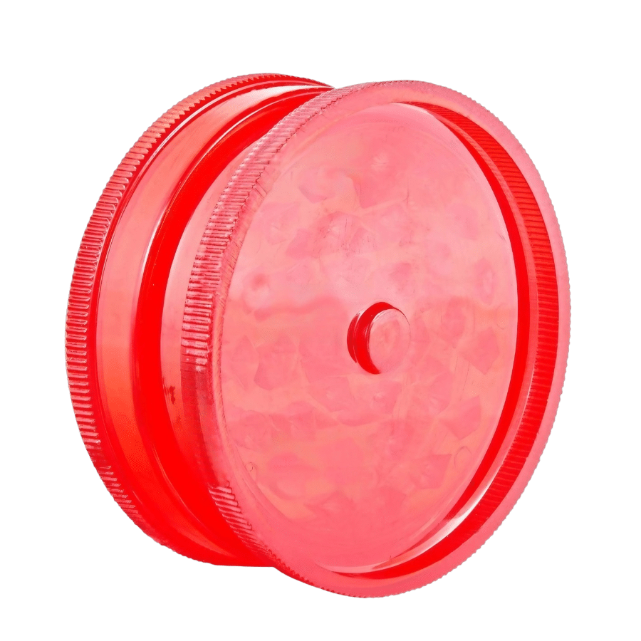 Red 3 Piece 60mm Magnetic Plastic Grinder
