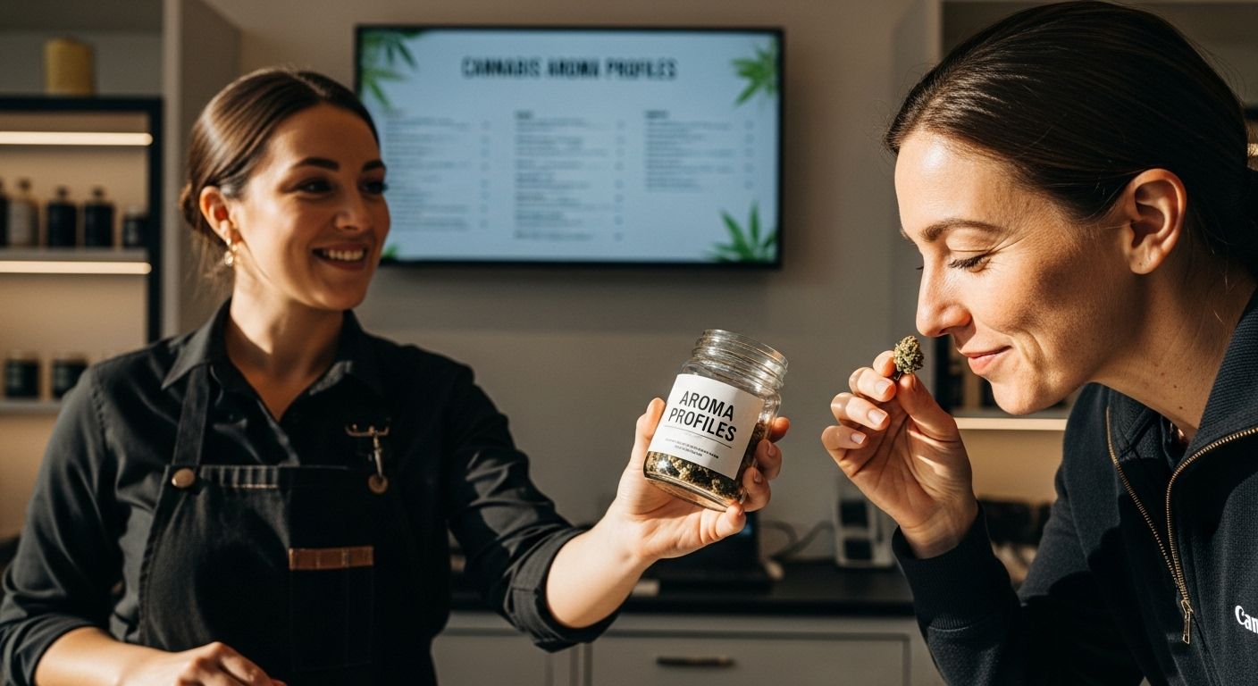 dispensary, cannabis aroma profiles, people