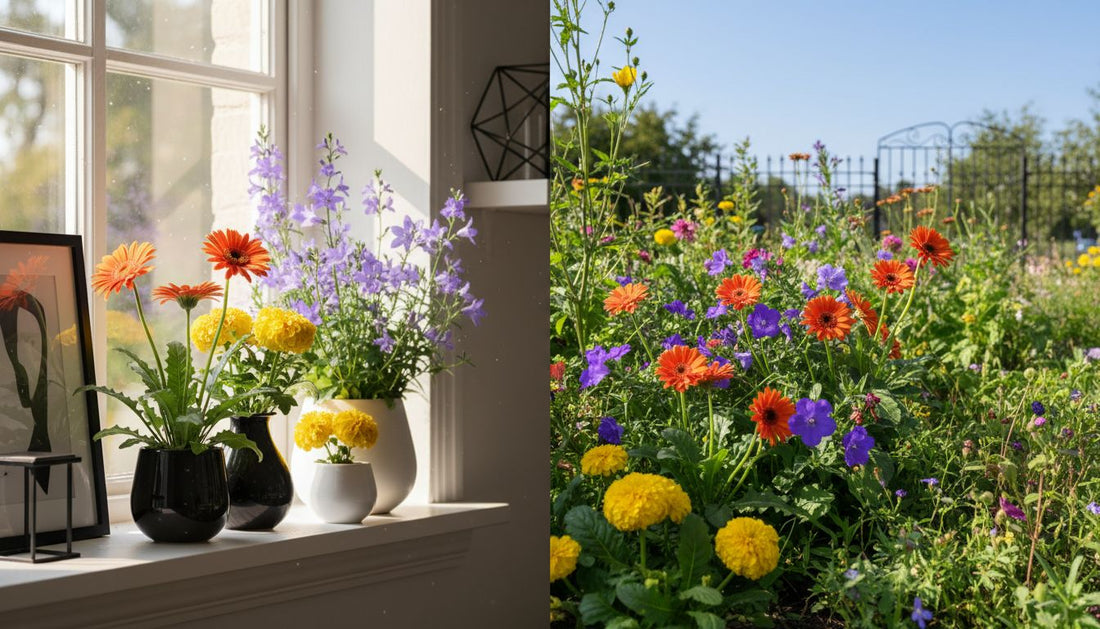 indoor vs outdoor flower hero header image