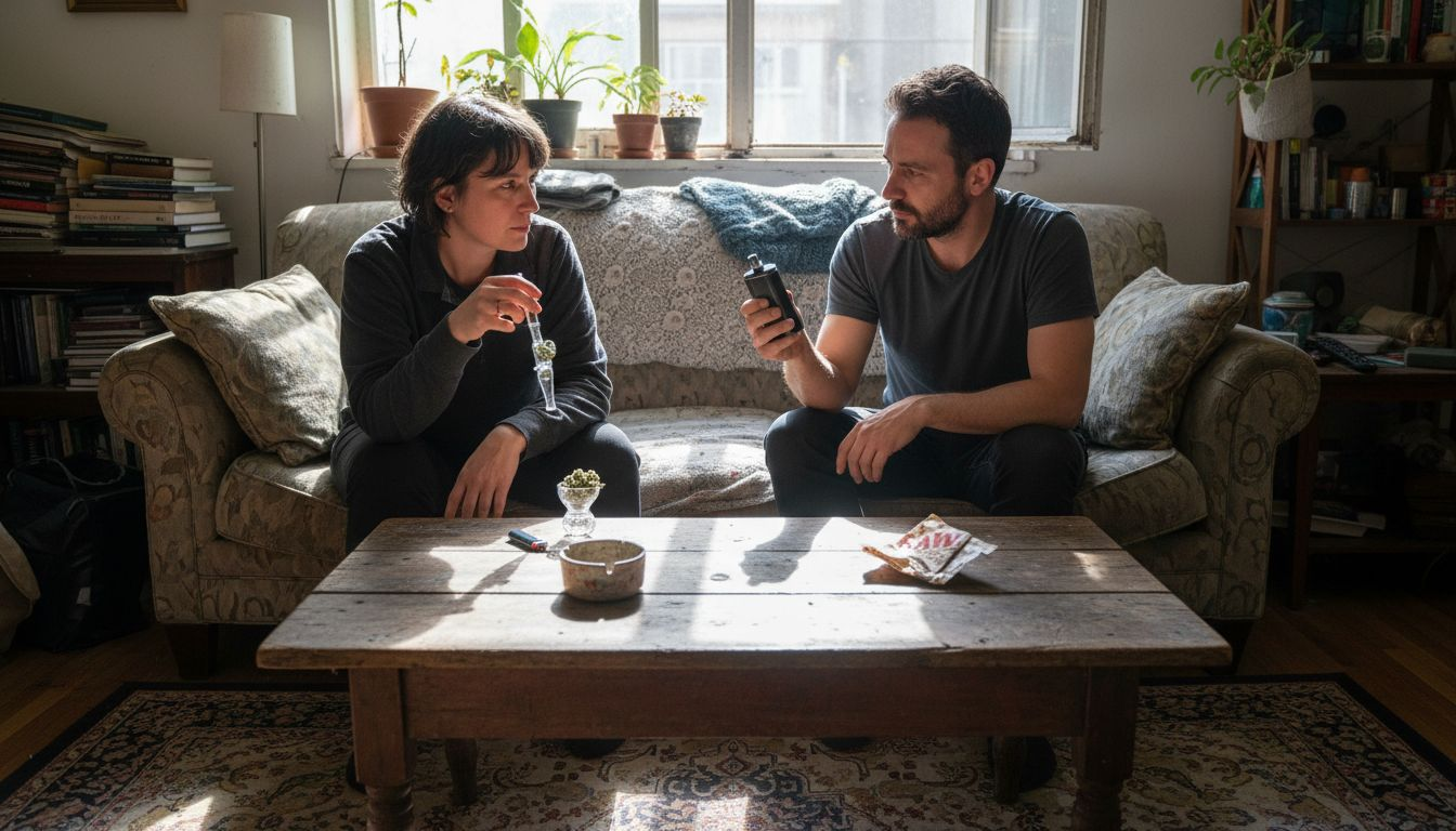 People comparing cannabis smoking and vaping methods